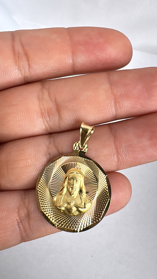 14k god pendant