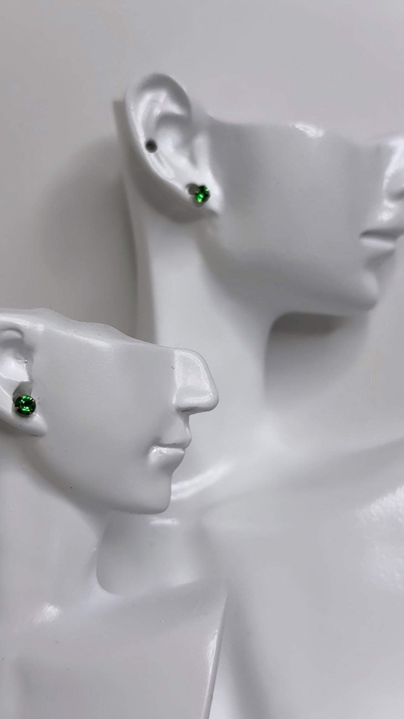 Green earrings