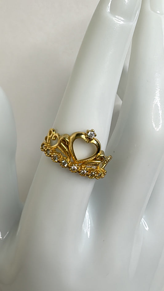 2<3solid gold ring